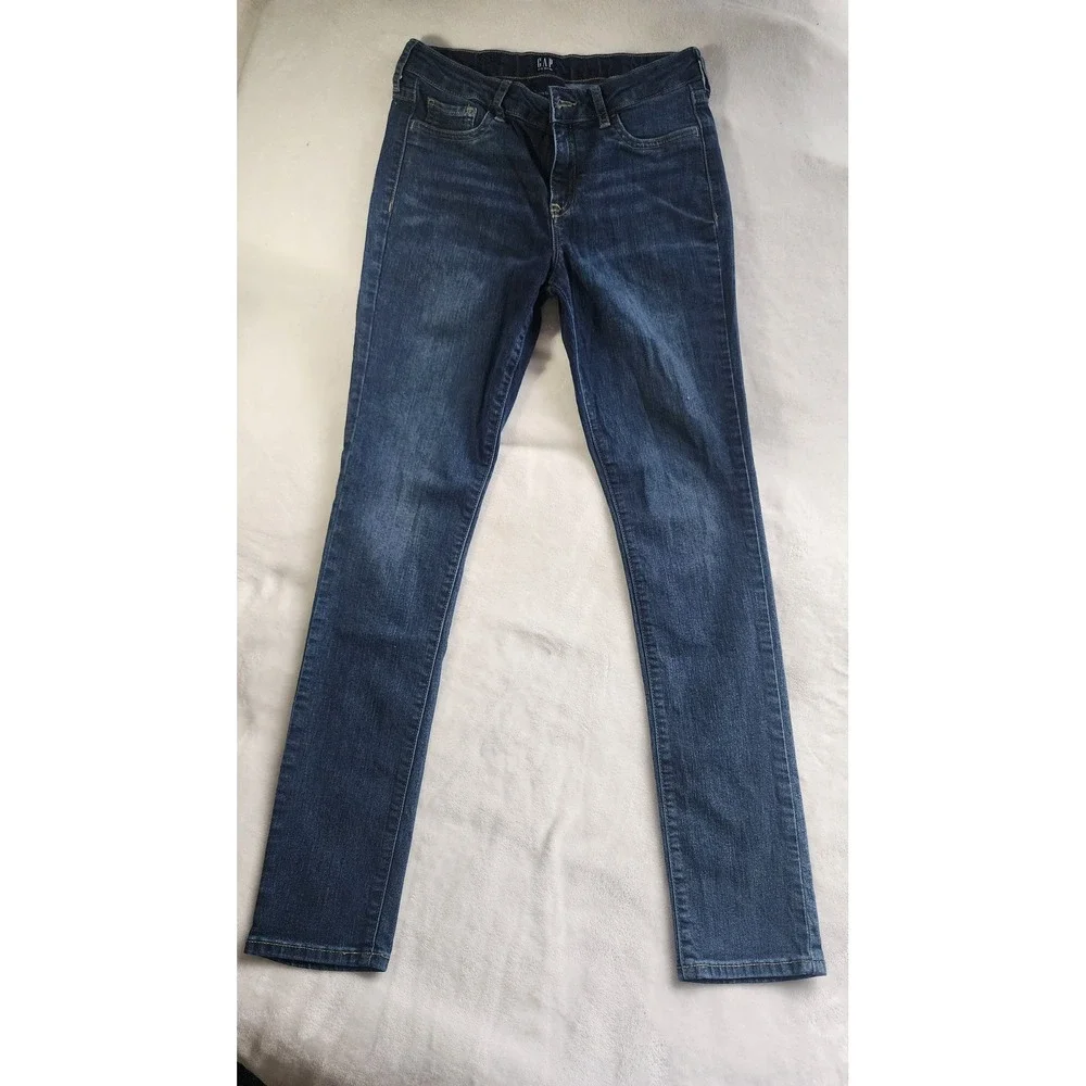 Gap Kids Girls Stretch Super Skinny Jeans Dark Wash Denim Size 14